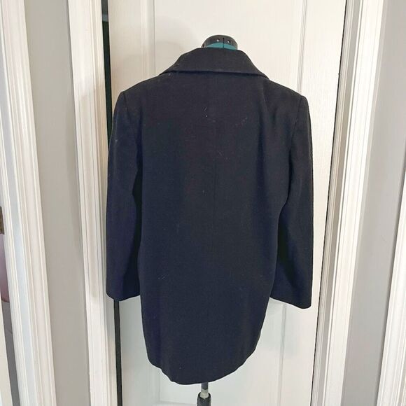 Jones New York JNY 100% Pure Wool Double Breasted Button Pocket Lined Peacoat - Picture 2 of 16